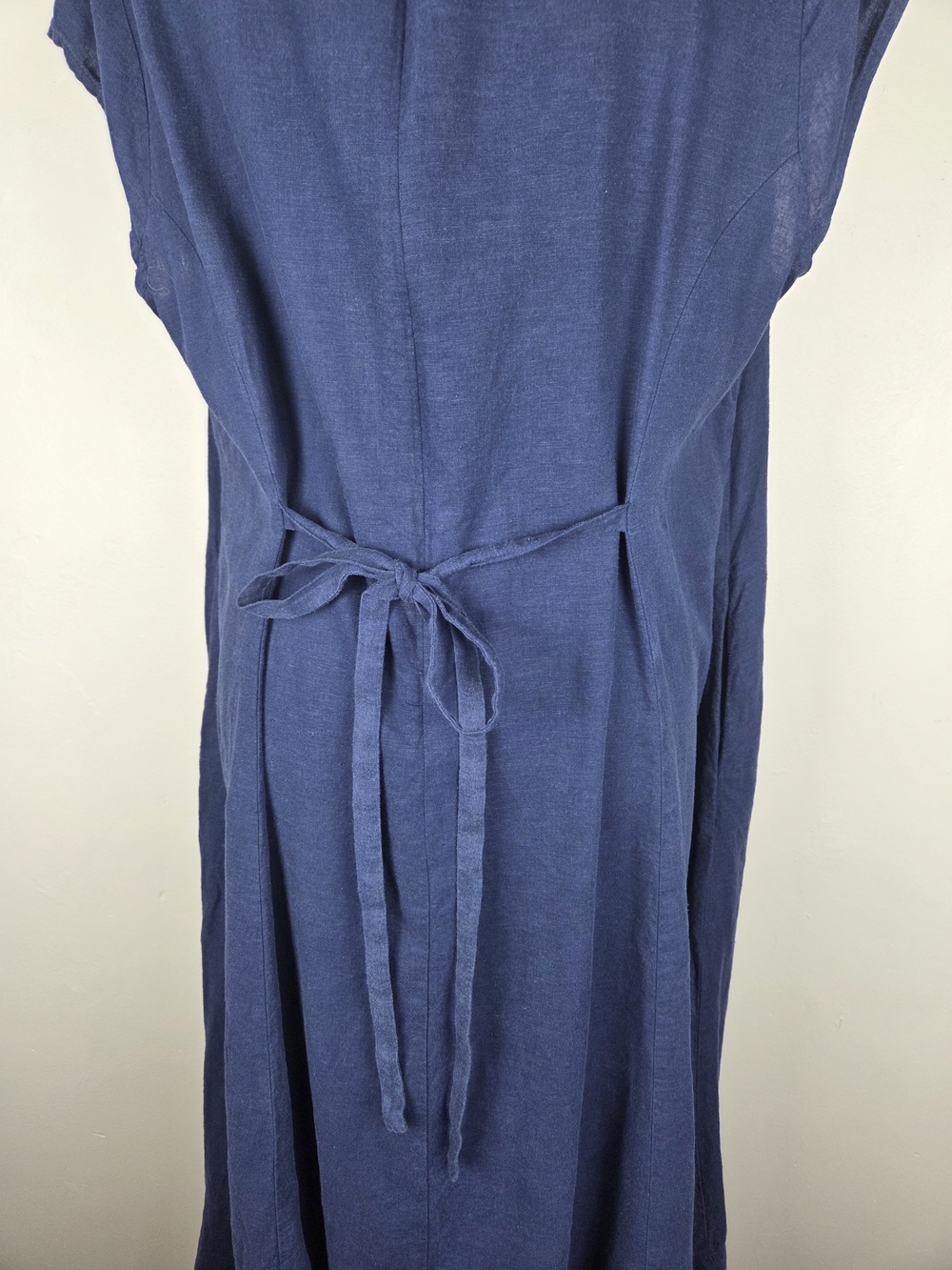 Universal Standard Sunset Linen Flounce Dress In Cenote (Size S/14-16) - Picture 10 of 12